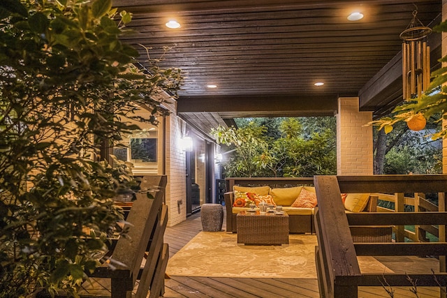 2002 Valleyview Dr, Ann Arbor, MI 48105 - wooden terrace featuring an outdoor hangout area
