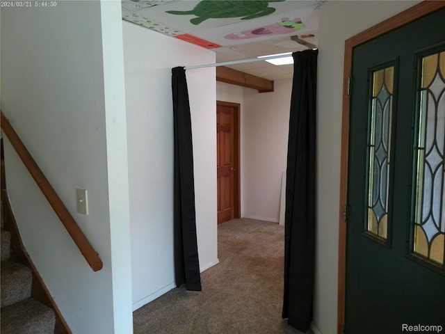 6140 Mcguire Rd, Fenton, MI 48430 - corridor featuring carpet and stairway