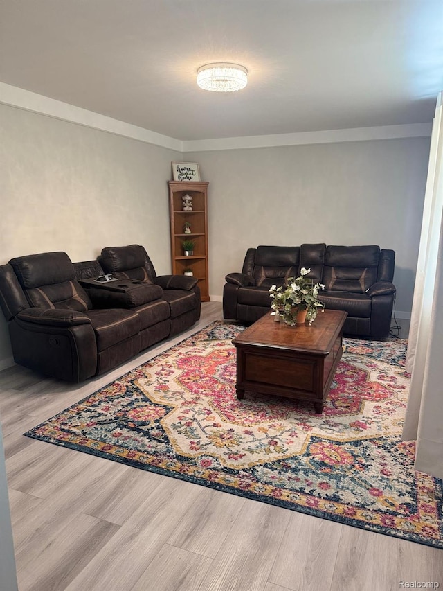 21451 N Nunneley Rd, Shelby Twp, MI 48036 - living area with wood finished floors and crown molding