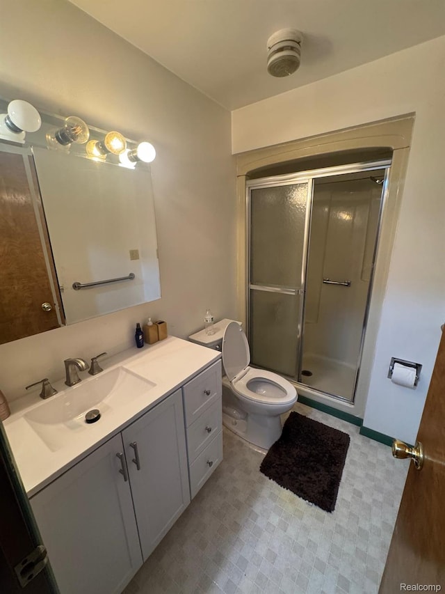 21451 N Nunneley Rd, Shelby Twp, MI 48036 - full bath with vanity, a shower stall, and toilet