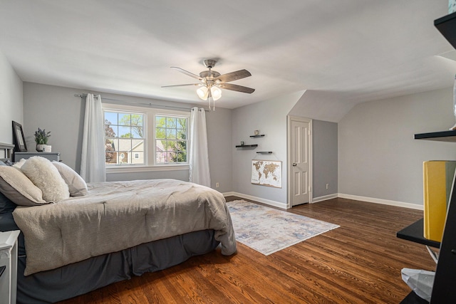 3225 Bronson Blvd, Kalamazoo, MI 49008 - bedroom with wood finished floors, a ceiling fan, and baseboards