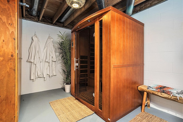 3225 Bronson Blvd, Kalamazoo, MI 49008 - sauna with concrete flooring and concrete block wall
