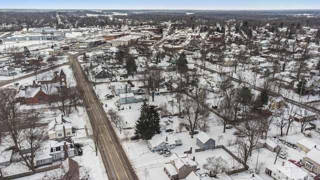 309 N Front St, Dowagiac, MI 49047 - snowy aerial view with a residential view