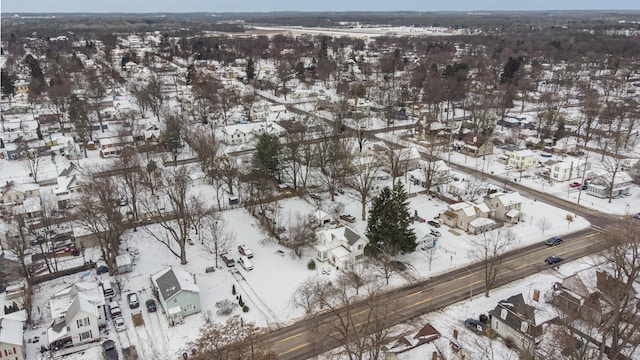 309 N Front St, Dowagiac, MI 49047 - snowy aerial view with a residential view