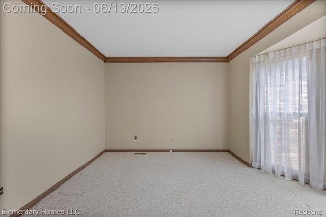 2456 Red Maple Dr, Troy, MI 48098 - carpeted spare room with ornamental molding and baseboards