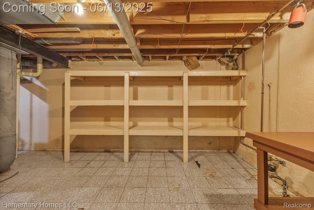 2456 Red Maple Dr, Troy, MI 48098 - unfinished below grade area with tile patterned floors