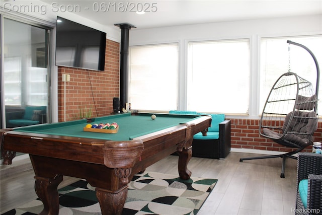 5095 Camborne Ct, Flint, MI 48504 - rec room featuring billiards table and wood finished floors