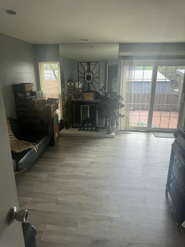 25045 Glenbrooke Dr, Southfield, MI 48033 - living area featuring wood finished floors