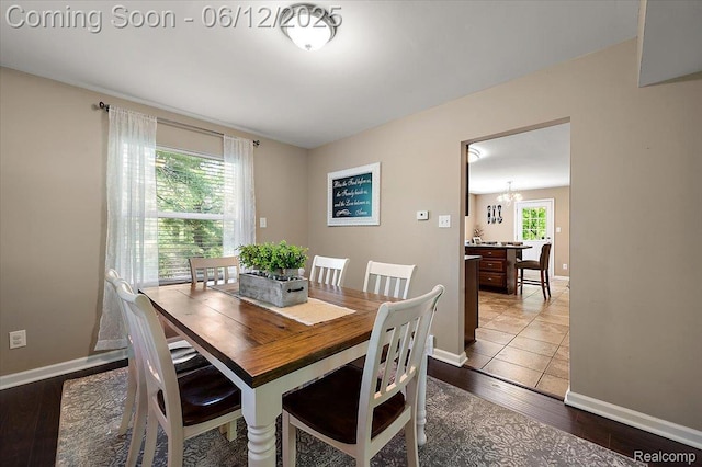 5836 Ewalt Rd, Imlay City, MI 48444 - dining area featuring wood finished floors and baseboards