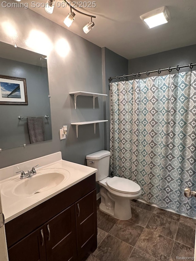 5836 Ewalt Rd, Imlay City, MI 48444 - full bath with vanity and a shower with shower curtain
