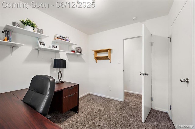 5836 Ewalt Rd, Imlay City, MI 48444 - home office with carpet and baseboards