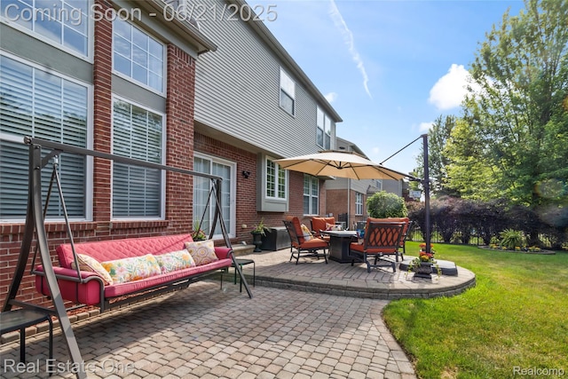7244 Millrock Ave, Shelby Twp, MI 48317 - view of patio / terrace with outdoor lounge area