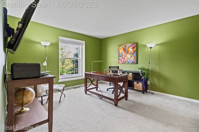 7244 Millrock Ave, Shelby Twp, MI 48317 - carpeted home office with baseboards
