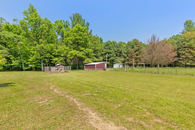 3858 S Chestnut Ave, Newaygo, MI 49337 - view of yard with an outbuilding