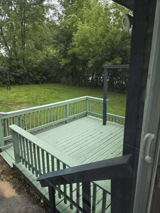 1420 Sweet St, Saginaw, MI 48602 - deck featuring a lawn