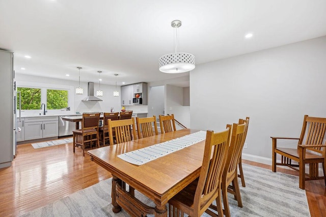 5549 Newton Ave, Coloma, MI 49038 - dining area with light wood finished floors and recessed lighting