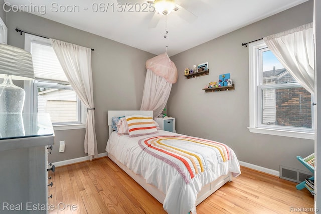 122 N Wilson Ave, Royal Oak, MI 48067 - bedroom featuring wood finished floors and ceiling fan