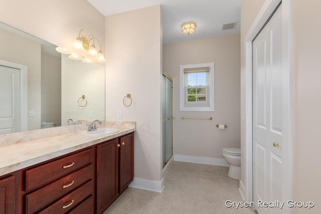 971 Aberdeen Way, Hudsonville, MI 49426 - full bathroom with vanity, tile patterned floors, and a stall shower
