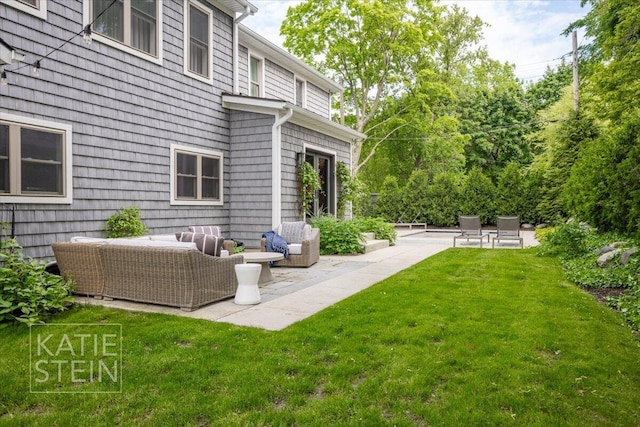 1110 Breton Rd SE, East Grand Rapids, MI 49506 - view of green lawn featuring an outdoor hangout area and a patio area