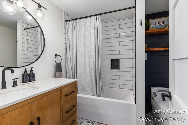 821 W Baseline Rd, Plainwell, MI 49080 - full bathroom with vanity and shower / bath combo