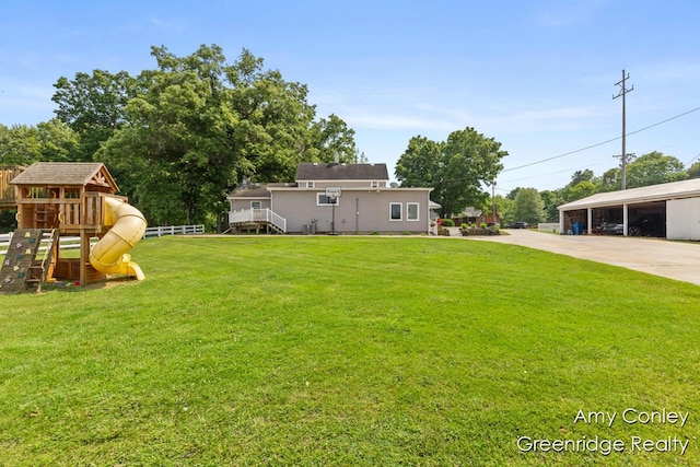 821 W Baseline Rd, Plainwell, MI 49080 - view of yard featuring a playground