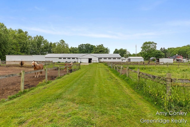 821 W Baseline Rd, Plainwell, MI 49080 - view of yard featuring a view of rural / pastoral area and an outdoor structure