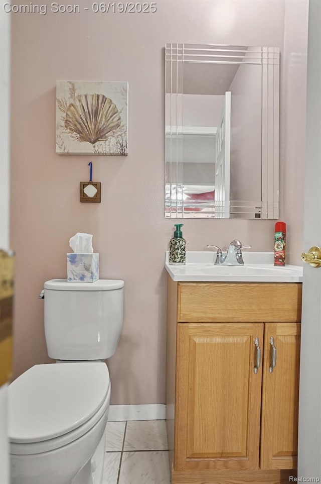 39502 Salvatore Dr, Sterling Heights, MI 48313 - bathroom with vanity and marble finish flooring