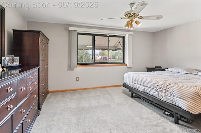 39502 Salvatore Dr, Sterling Heights, MI 48313 - bedroom with light colored carpet and a ceiling fan