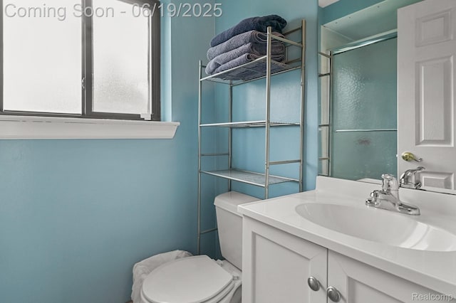39502 Salvatore Dr, Sterling Heights, MI 48313 - bathroom featuring vanity and a shower with shower door