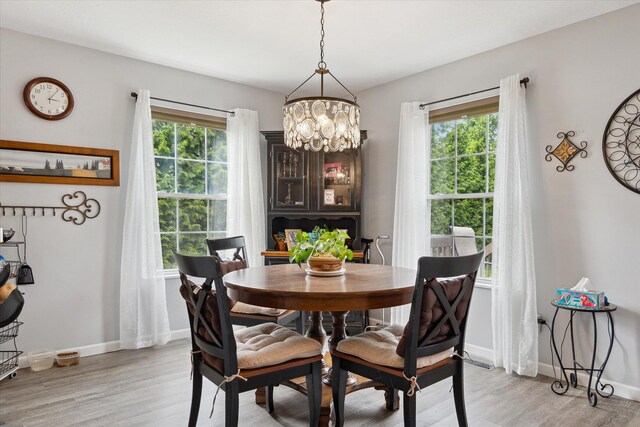 340 E 4th St, Onsted, MI 49265 - dining space featuring a chandelier and light wood-type flooring