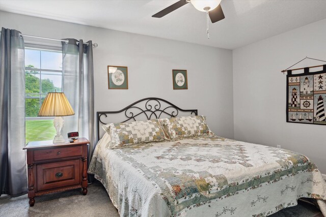 340 E 4th St, Onsted, MI 49265 - bedroom featuring carpet floors and ceiling fan