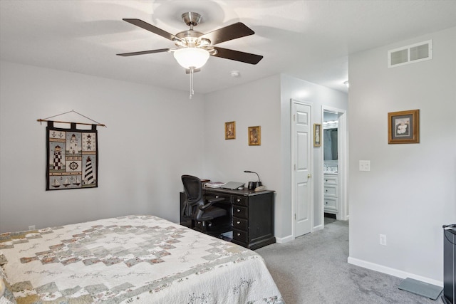 340 E 4th St, Onsted, MI 49265 - bedroom with carpet and a ceiling fan