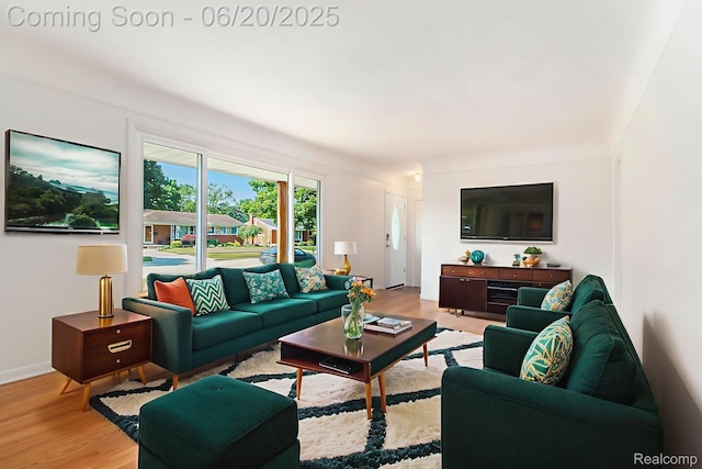29424 Oakley St, Livonia, MI 48154 - living room with wood finished floors and baseboards
