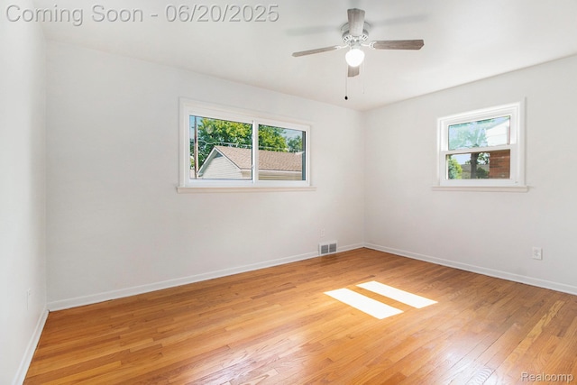 29424 Oakley St, Livonia, MI 48154 - spare room with plenty of natural light, light wood-style floors, and ceiling fan