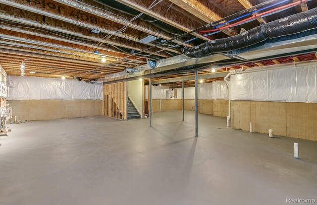 6216 Marsh, Ypsilanti, MI 48197 - unfinished basement featuring stairway