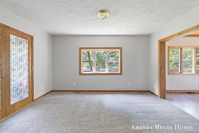 443 Nicholson St, Ionia, MI 48846 - carpeted spare room featuring a textured ceiling