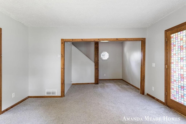 443 Nicholson St, Ionia, MI 48846 - empty room featuring a textured ceiling, light carpet, and plenty of natural light