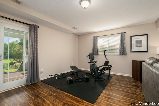 1706 Steff Ct SW, Wyoming, MI 49519 - workout room with dark wood-style floors