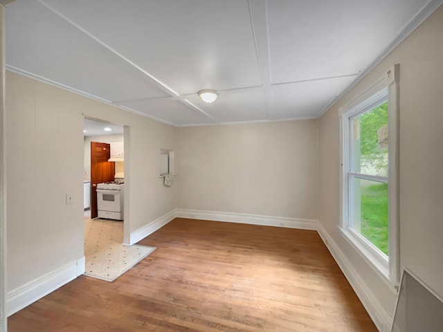 37 Caledonia St NE, Grand Rapids, MI 49505 - empty room with light wood-style flooring and ornamental molding