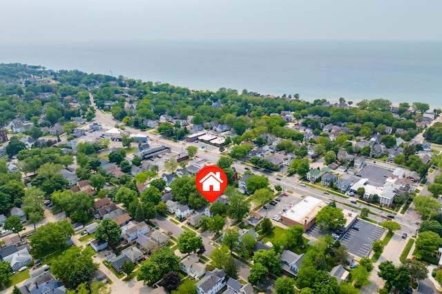716 Price St, Saint Joseph, MI 49085 - aerial perspective of suburban area featuring a large body of water