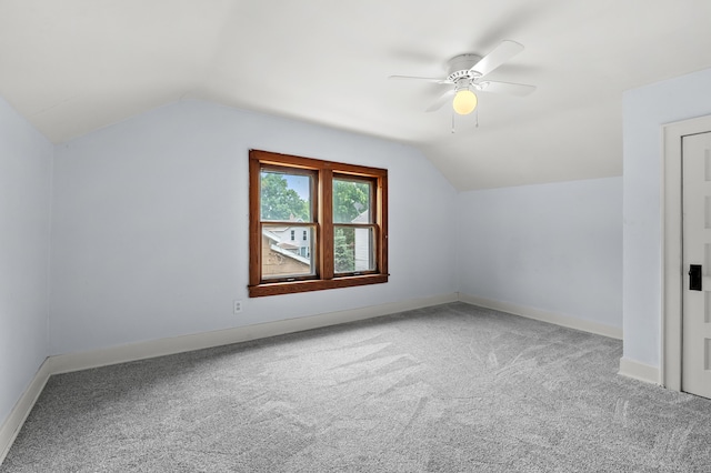 716 Price St, Saint Joseph, MI 49085 - bonus room featuring lofted ceiling, carpet, and ceiling fan