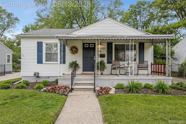 4101 Linwood Ave, Royal Oak, MI 48073 - bungalow-style house with covered porch and roof with shingles