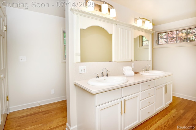 32965 Franklin Ct, Franklin, MI 48025 - bathroom featuring wood finished floors and double vanity