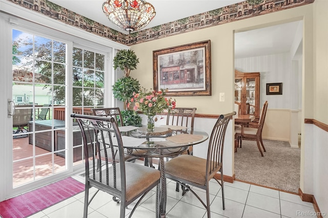 54286 Bradshaw Dr, New Baltimore, MI 48047 - dining space featuring baseboards and light tile patterned floors
