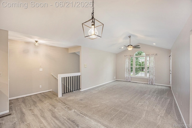 56217 Troon N, Utica, MI 48316 - unfurnished room with vaulted ceiling and ceiling fan