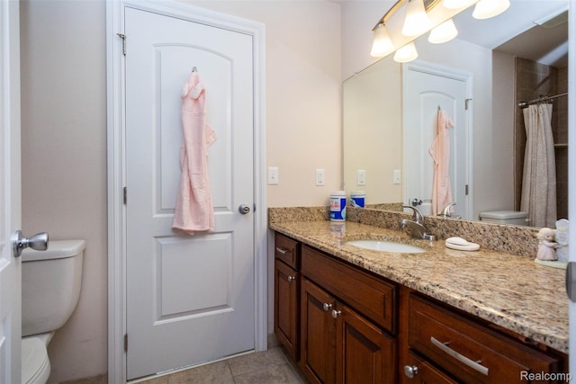 52854 Schafers Run Ct, New Baltimore, MI 48051 - full bath with vanity, tile patterned floors, and a shower with curtain