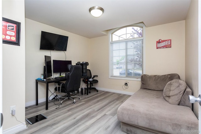 52854 Schafers Run Ct, New Baltimore, MI 48051 - office area with wood finished floors and baseboards