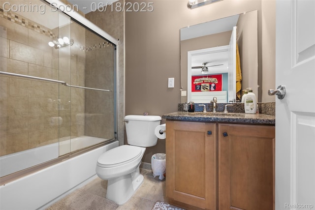 392 Gunston Ct, Troy, MI 48083 - full bath featuring vanity, combined bath / shower with glass door, and tile patterned flooring