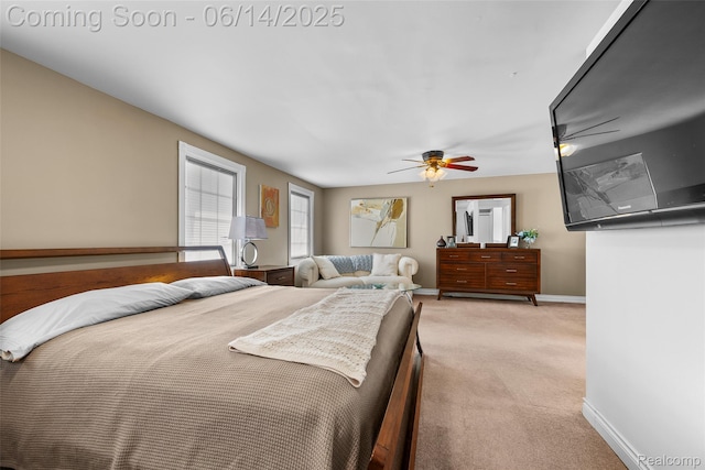 43115 Whisper Ct, Northville, MI 48168 - bedroom featuring light colored carpet and a ceiling fan