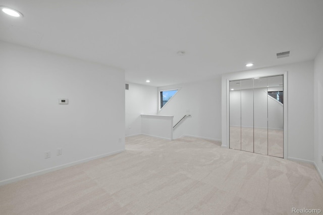 511 Brookside Ave, Birmingham, MI 48009 - basement with recessed lighting, elevator, and carpet floors